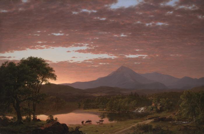 Frederic Edwin Church Mt. Ktaddn oil painting image
